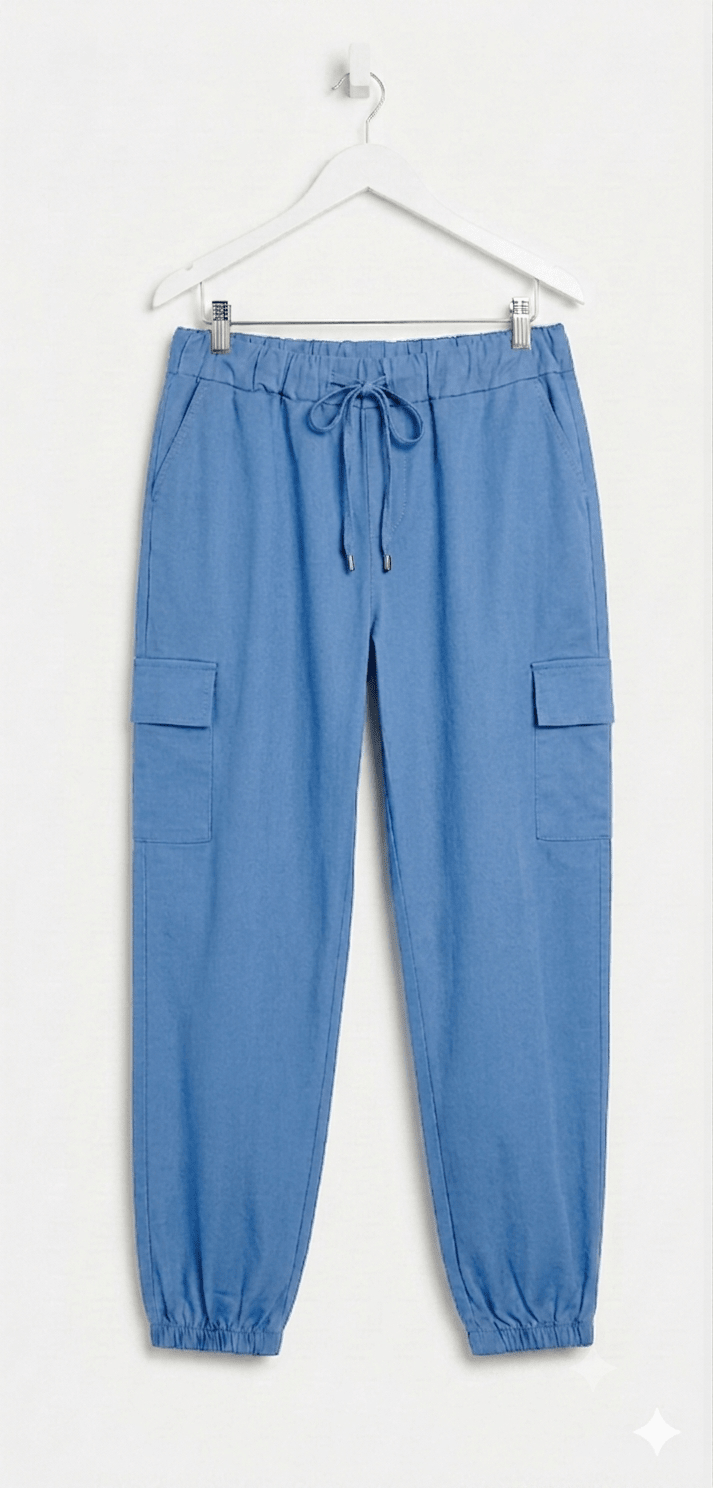 Jeansetto Laccio Lurex modello Cargo con polsino sul fondo - Prima Fila Moda Curvy