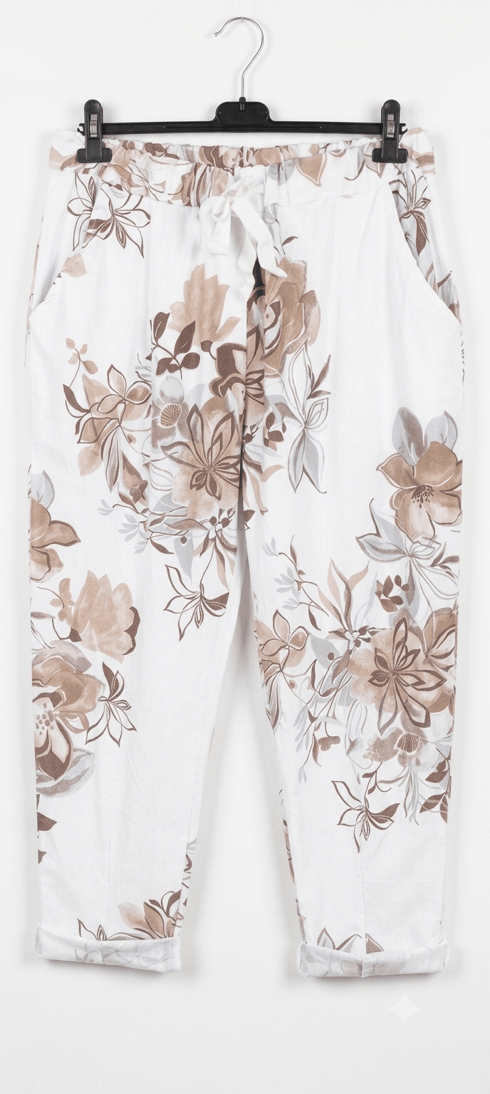 Jeansetto magico laccio stampa floreale - Prima Fila Moda Curvy