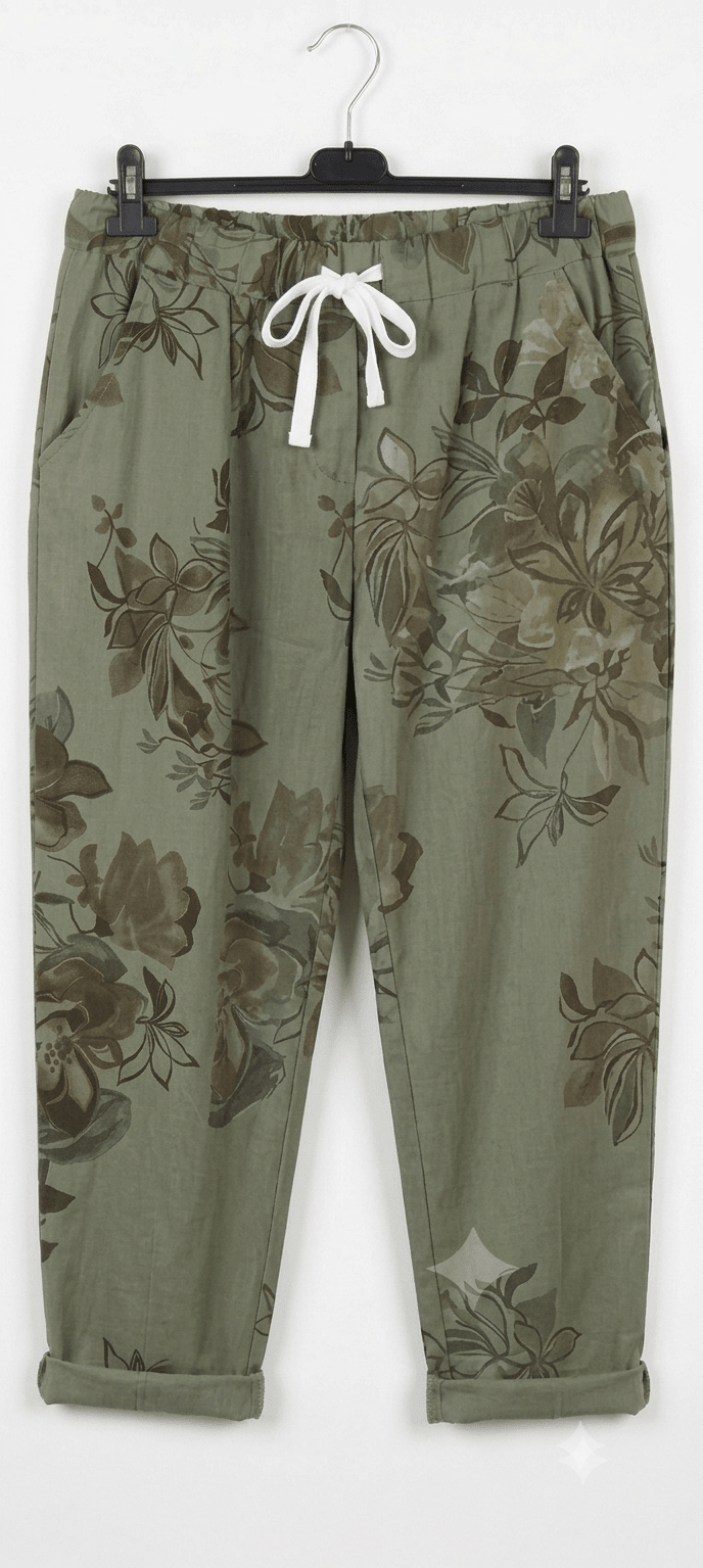 Jeansetto magico laccio stampa floreale - Prima Fila Moda Curvy