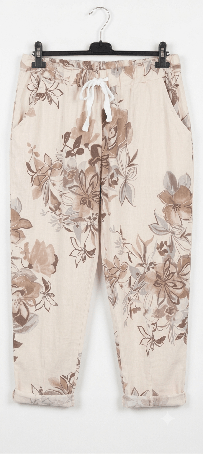 Jeansetto magico laccio stampa floreale - Prima Fila Moda Curvy