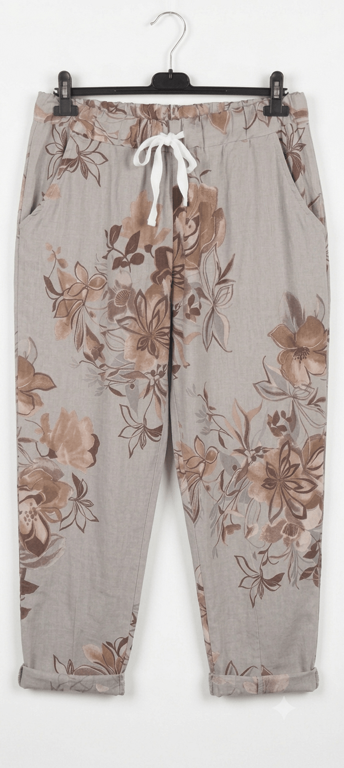 Jeansetto magico laccio stampa floreale - Prima Fila Moda Curvy