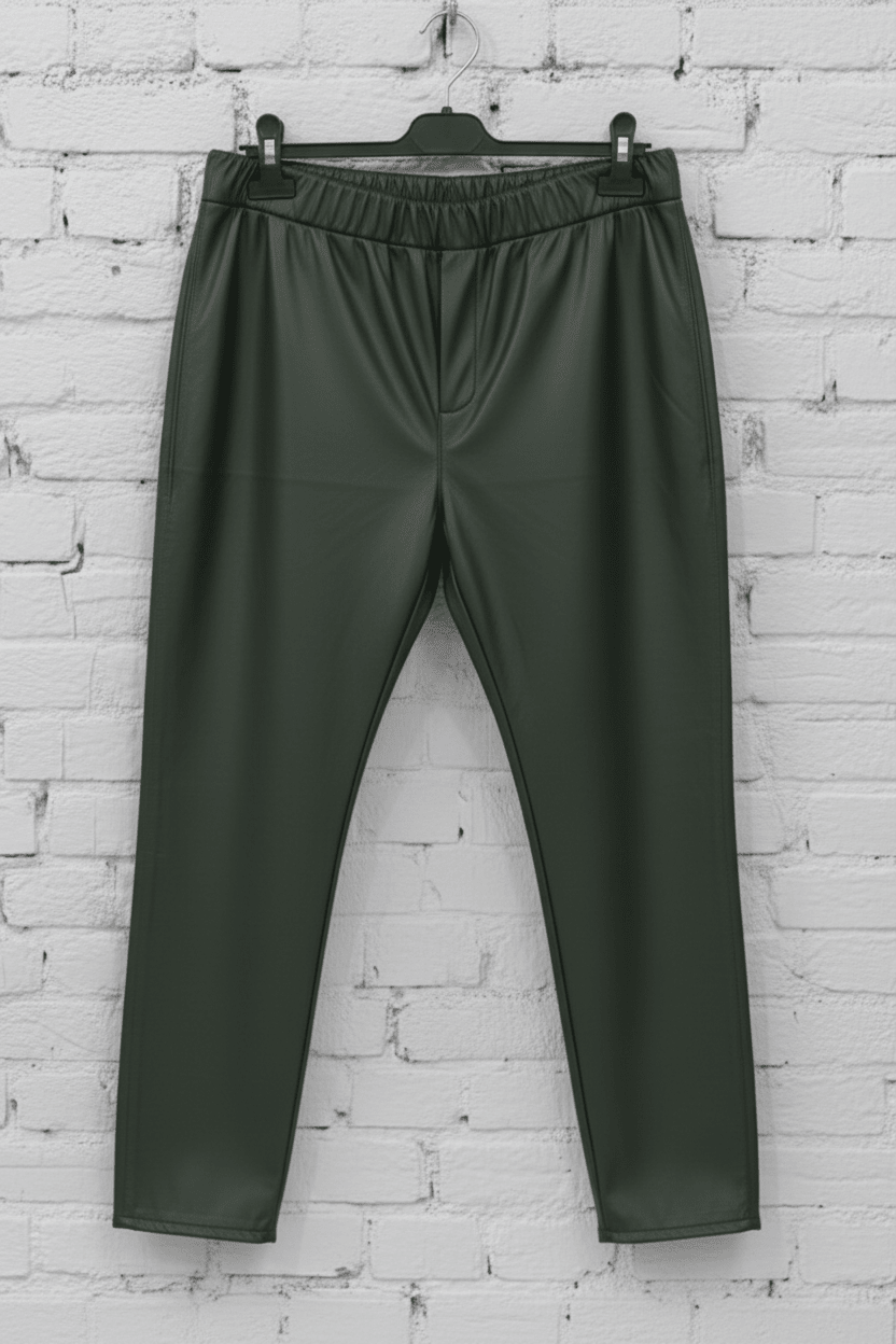 Leggings ecopelle felpato donna curvy - Prima Fila Moda Curvy