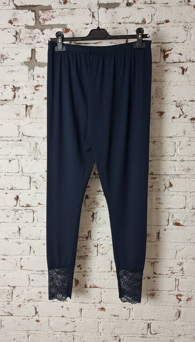 Leggings fondo pizzo curvy donna - Prima Fila Moda Curvy
