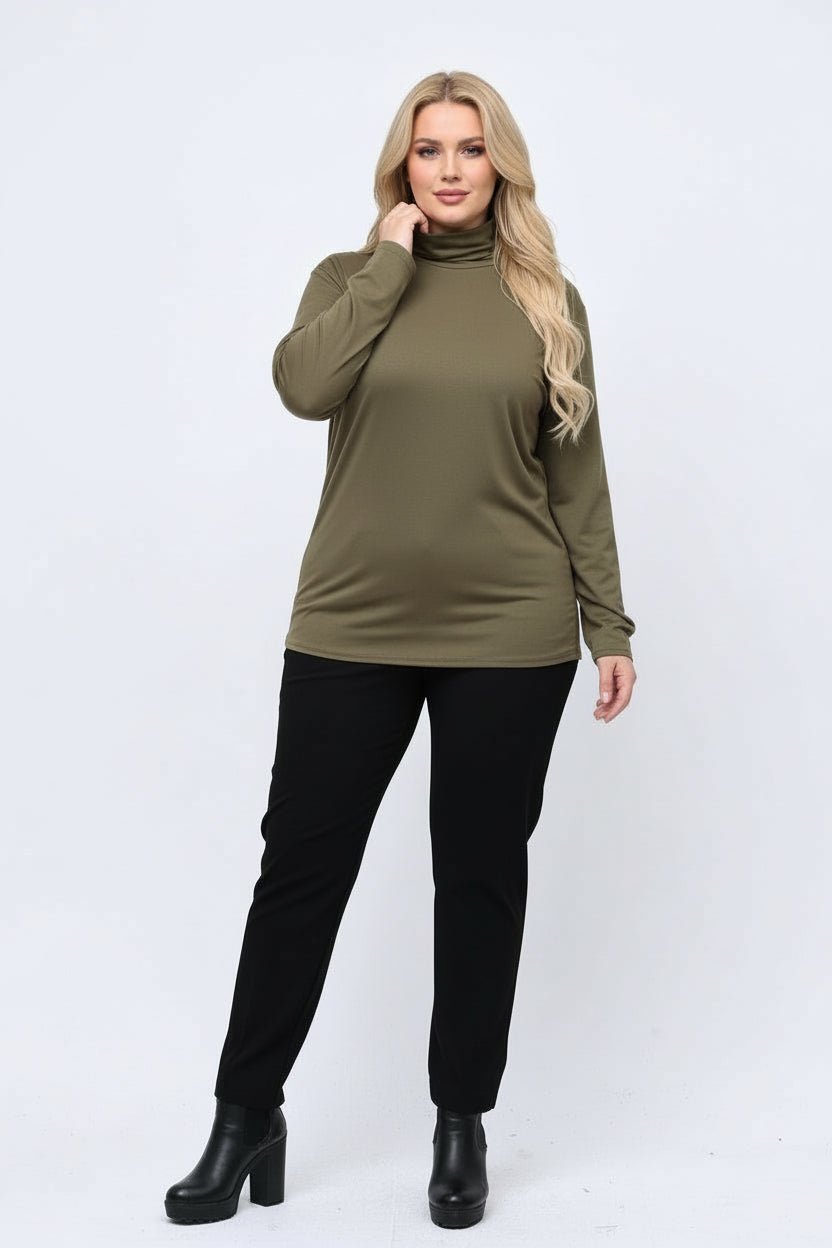 Lupetto seconda pelle in viscosa non felpato taglie comode - Prima Fila Moda Curvy