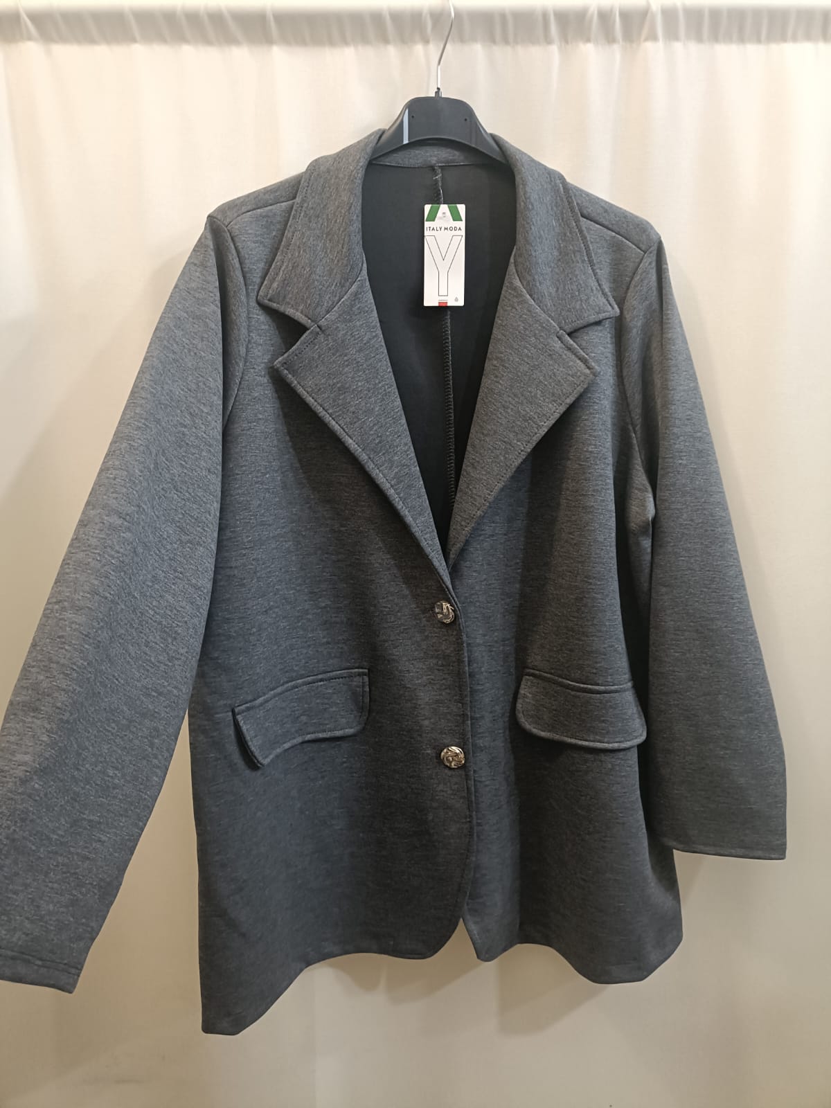 Maxi blazer bottoni gioiello curvy - Prima Fila Moda Curvy