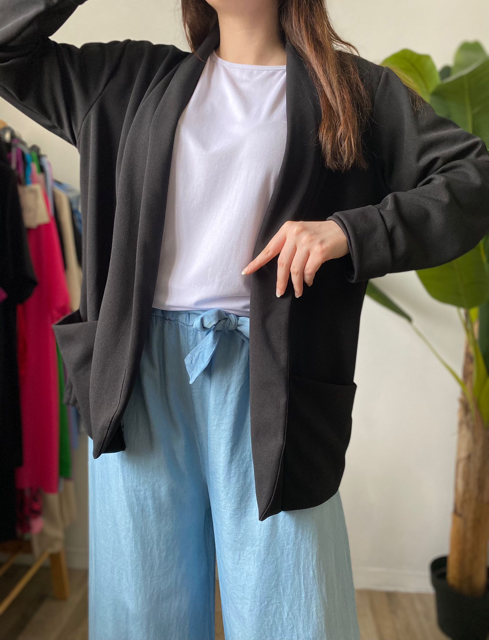 Maxi Blazer Oversize con tasche - taglie comode XL 4XL - Prima Fila Moda Curvy