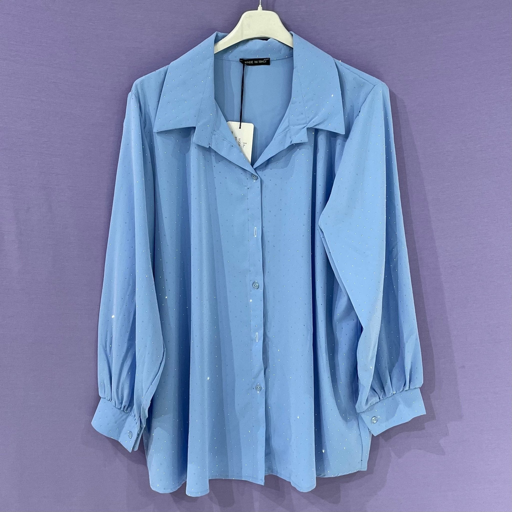 Maxi Camicia brillantini curvy - Prima Fila Moda Curvy
