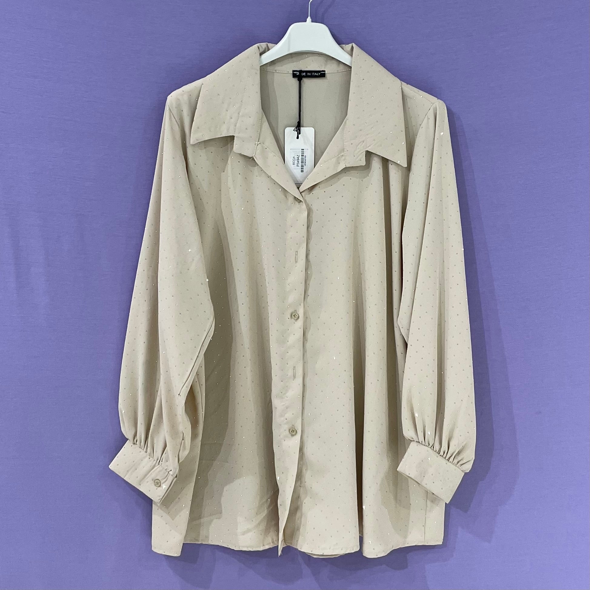 Maxi Camicia brillantini curvy - Prima Fila Moda Curvy