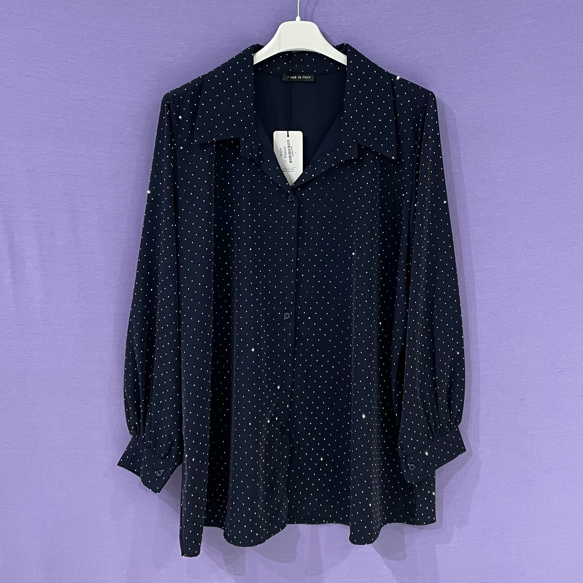 Maxi Camicia brillantini curvy - Prima Fila Moda Curvy