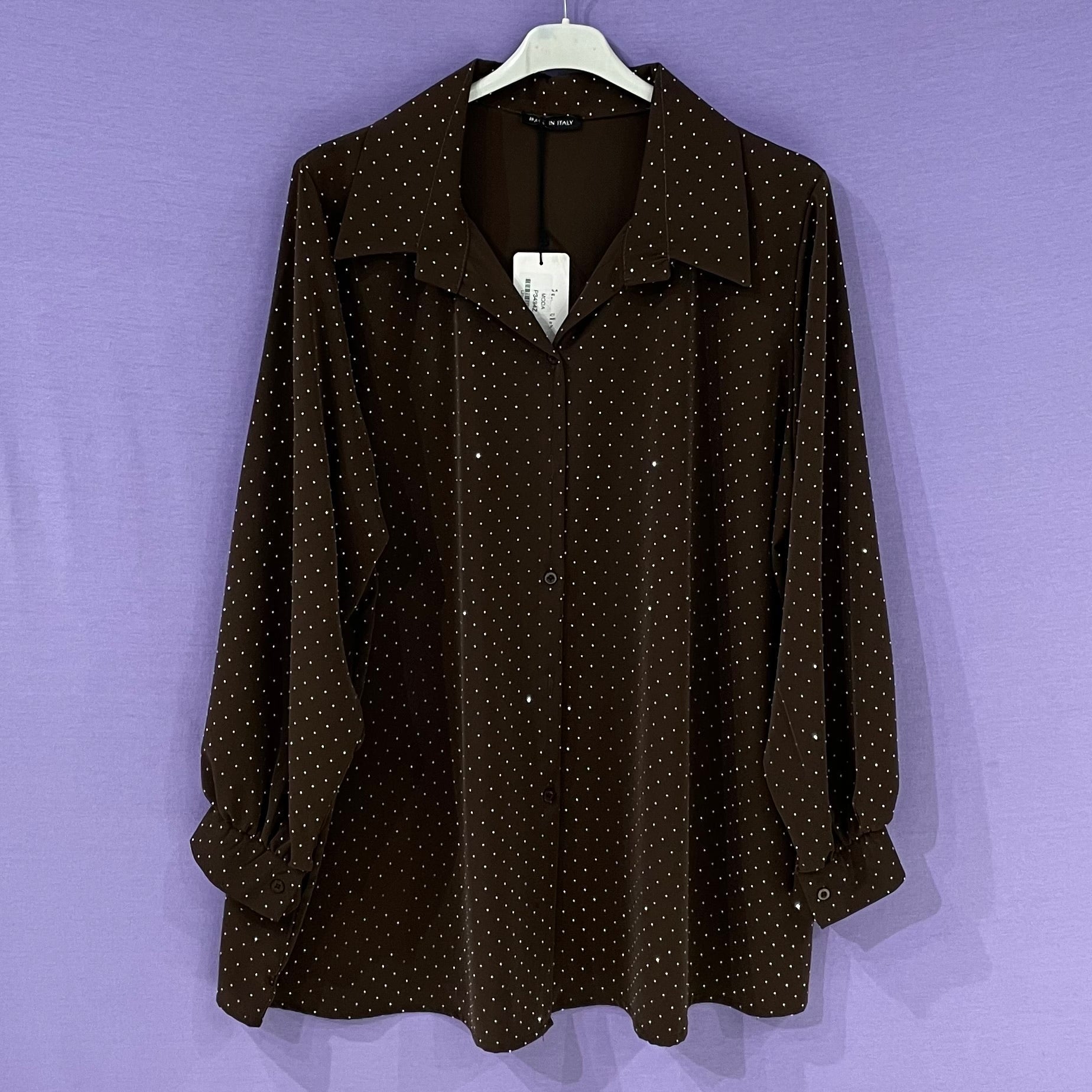 Maxi Camicia brillantini curvy - Prima Fila Moda Curvy