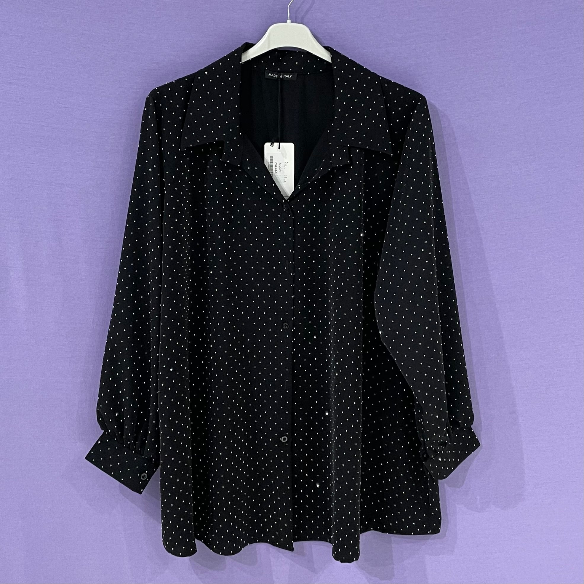 Maxi Camicia brillantini curvy - Prima Fila Moda Curvy
