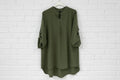 Maxi Camicia colletto coreana scollo V Bottoni gioiello - Prima Fila Moda Curvy