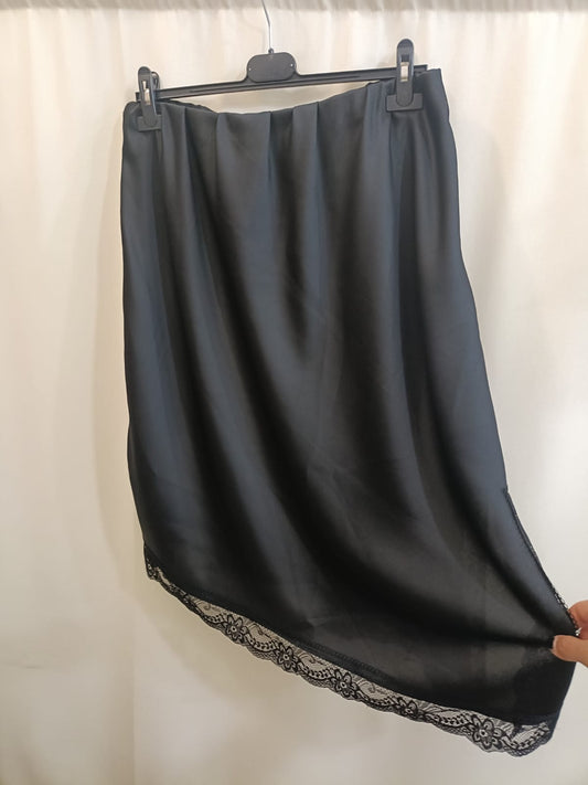 Maxi Gonna Raso e pizzo taglie comode - XL 4XL - Prima Fila Moda Curvy