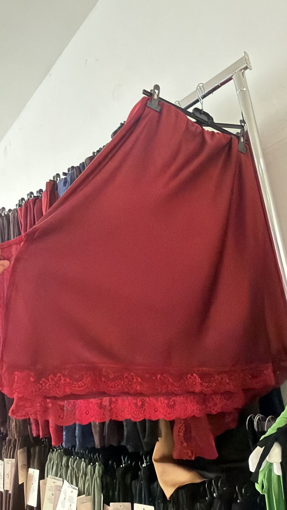 Maxi Gonna Raso e pizzo taglie comode - XL 4XL - Prima Fila Moda Curvy