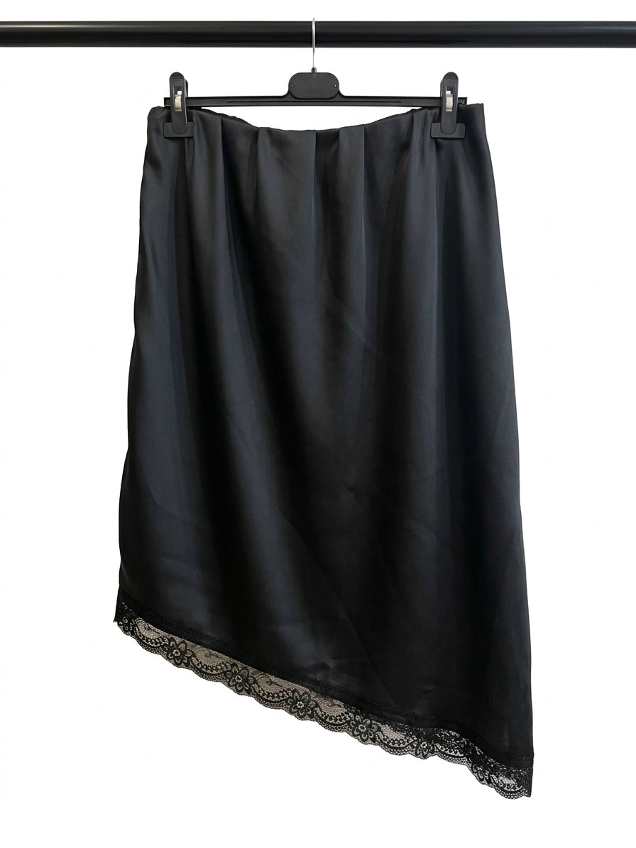 Maxi Gonna Raso e pizzo taglie comode - XL 4XL