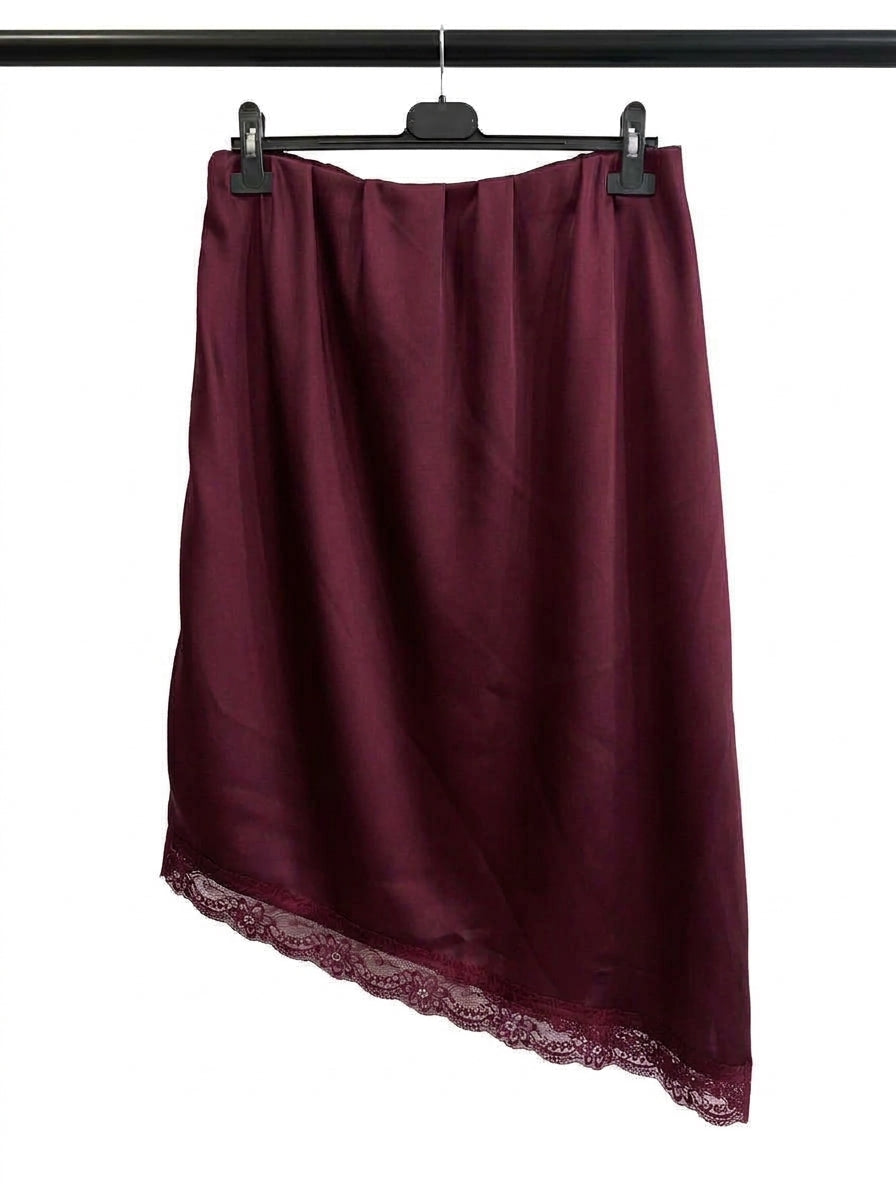 Maxi Gonna Raso e pizzo taglie comode - XL 4XL
