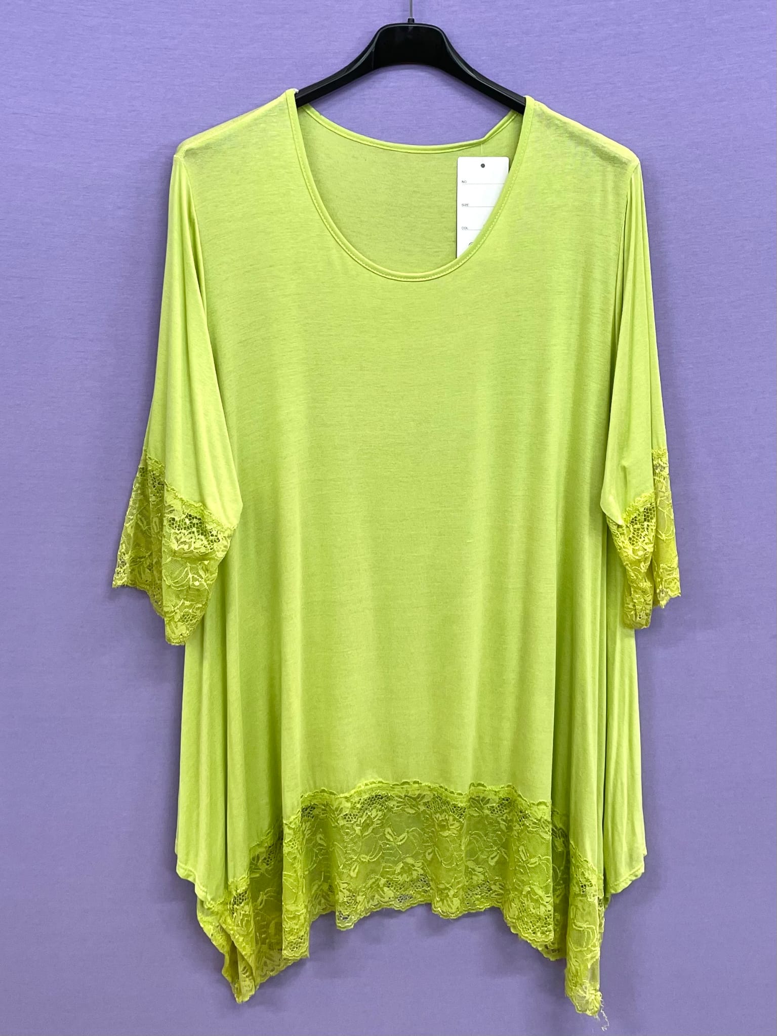 Maxi Maglia leggera in viscosa con Pizzo - Prima Fila Moda Curvy