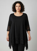 Maxi Maglia leggera in viscosa con Pizzo - Prima Fila Moda Curvy