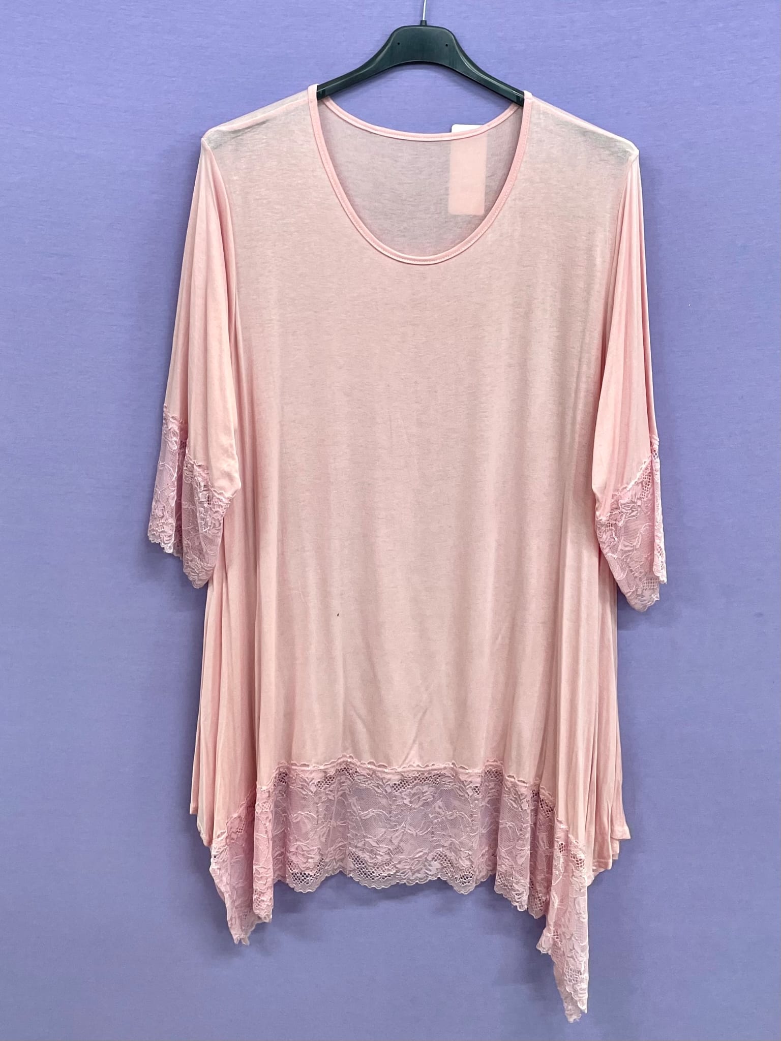 Maxi Maglia leggera in viscosa con Pizzo - Prima Fila Moda Curvy