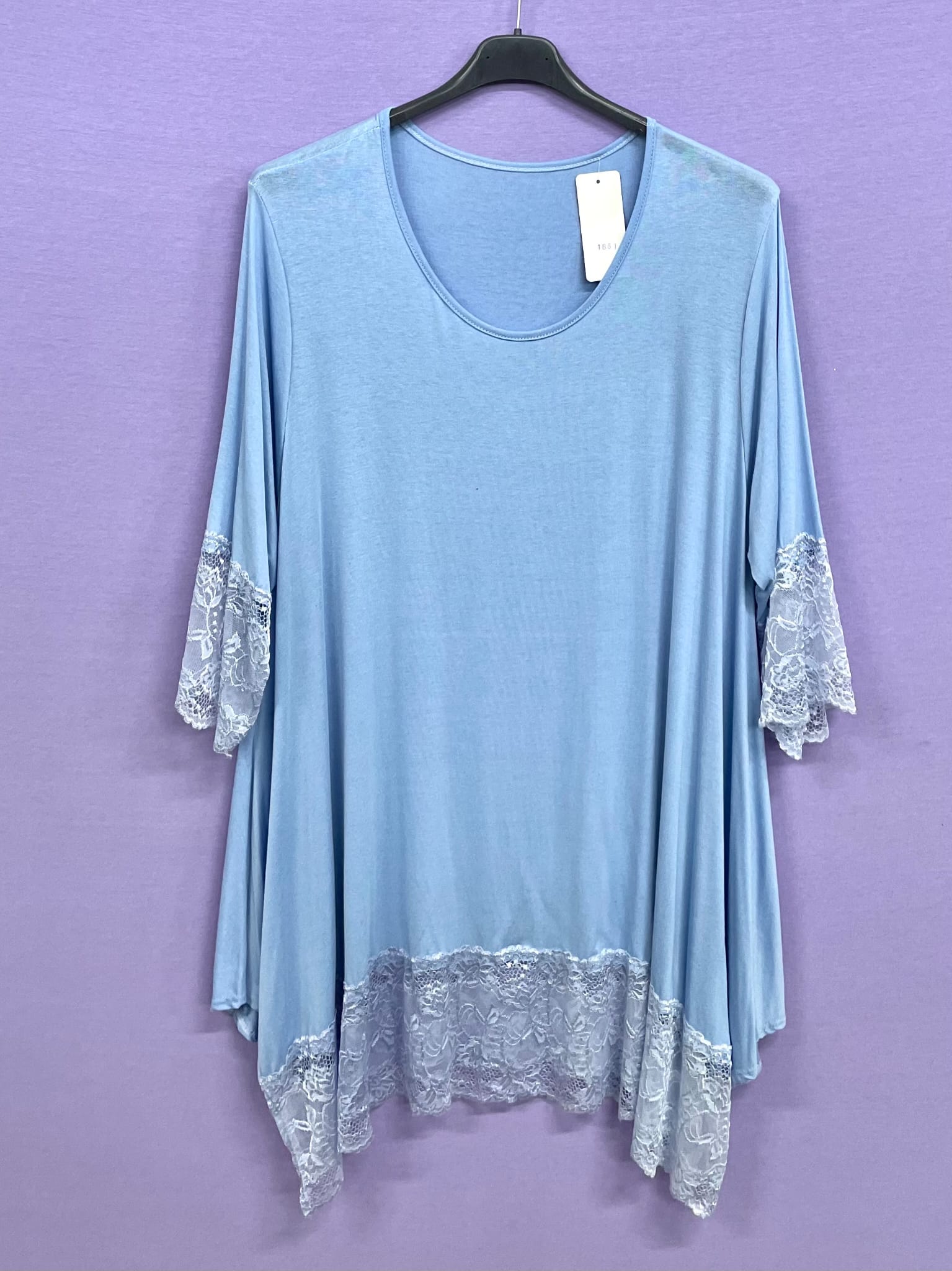 Maxi Maglia leggera in viscosa con Pizzo - Prima Fila Moda Curvy