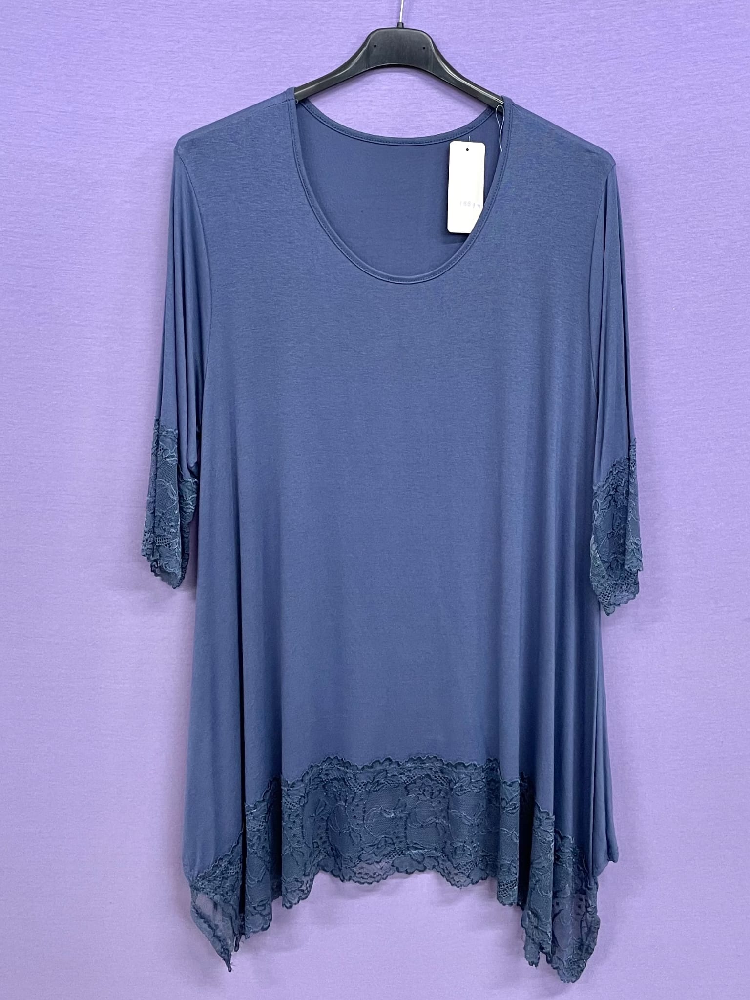 Maxi Maglia leggera in viscosa con Pizzo - Prima Fila Moda Curvy