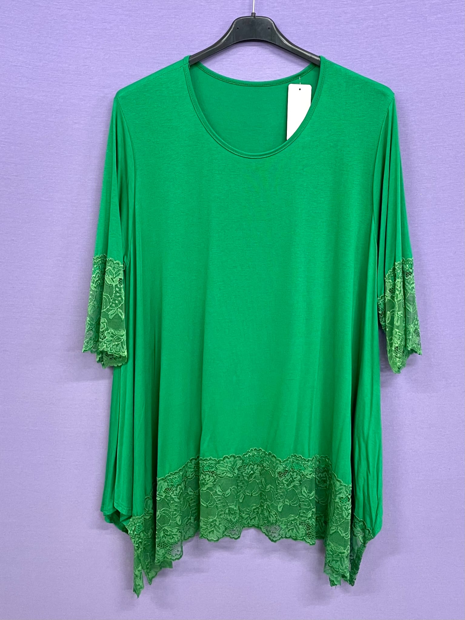 Maxi Maglia leggera in viscosa con Pizzo - Prima Fila Moda Curvy