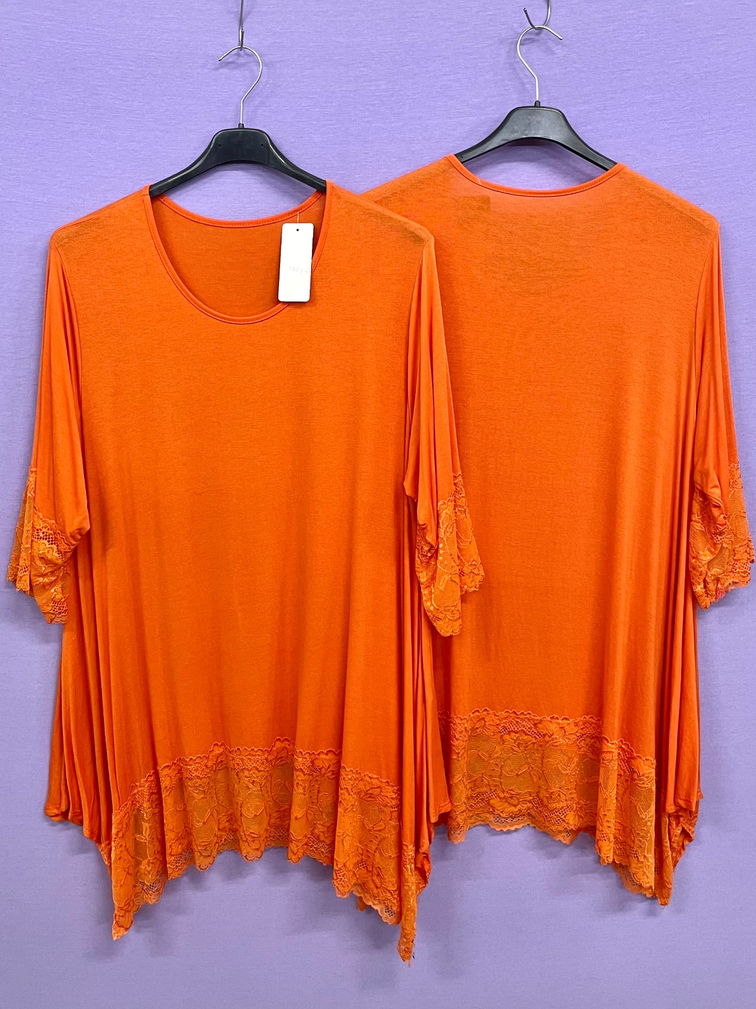 Maxi Maglia leggera in viscosa con Pizzo - Prima Fila Moda Curvy