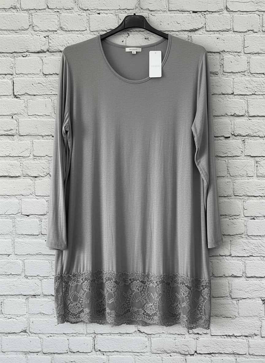 Maxi maglia manica lunga pizzo curvy - Prima Fila Moda Curvy