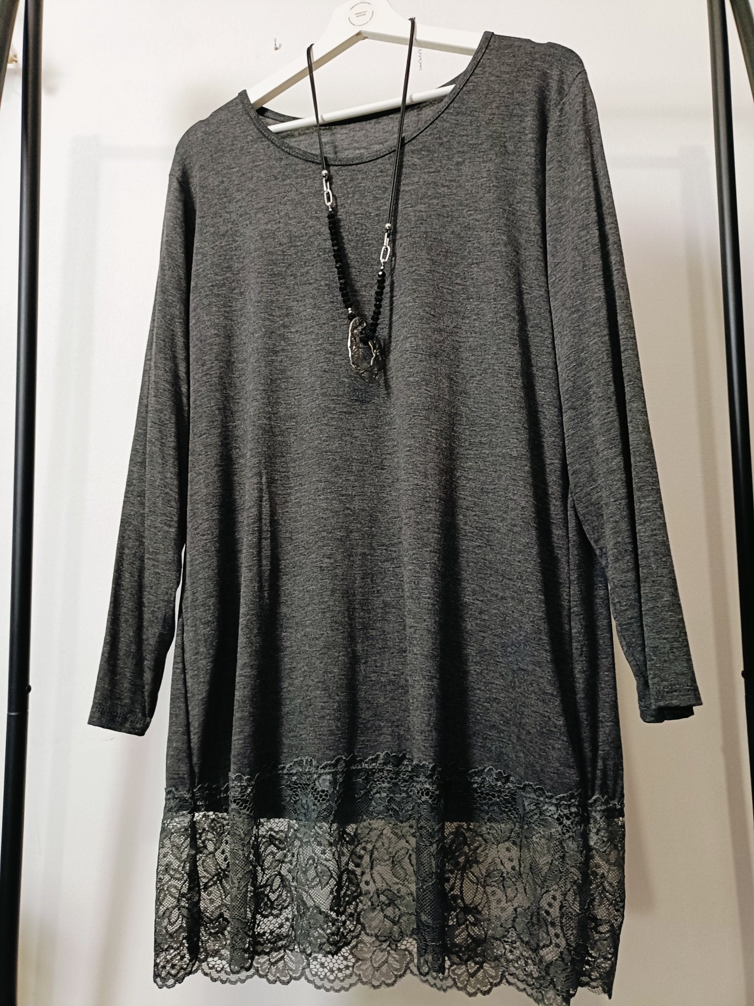 Maxi Maglia Pizzo manica lunga - Prima Fila Moda Curvy