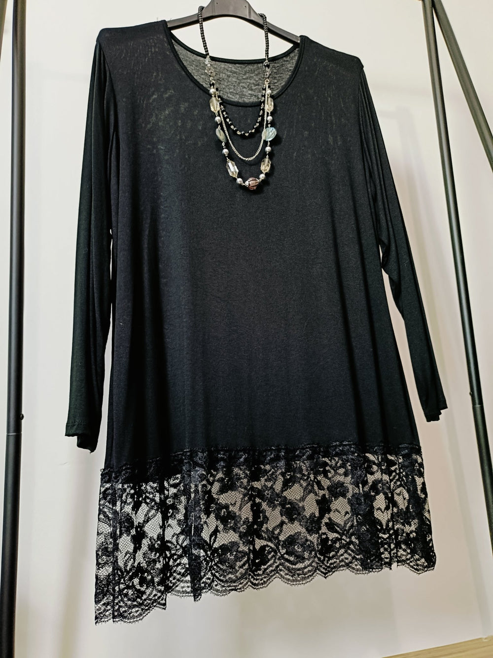 Maxi Maglia Pizzo manica lunga cuvry