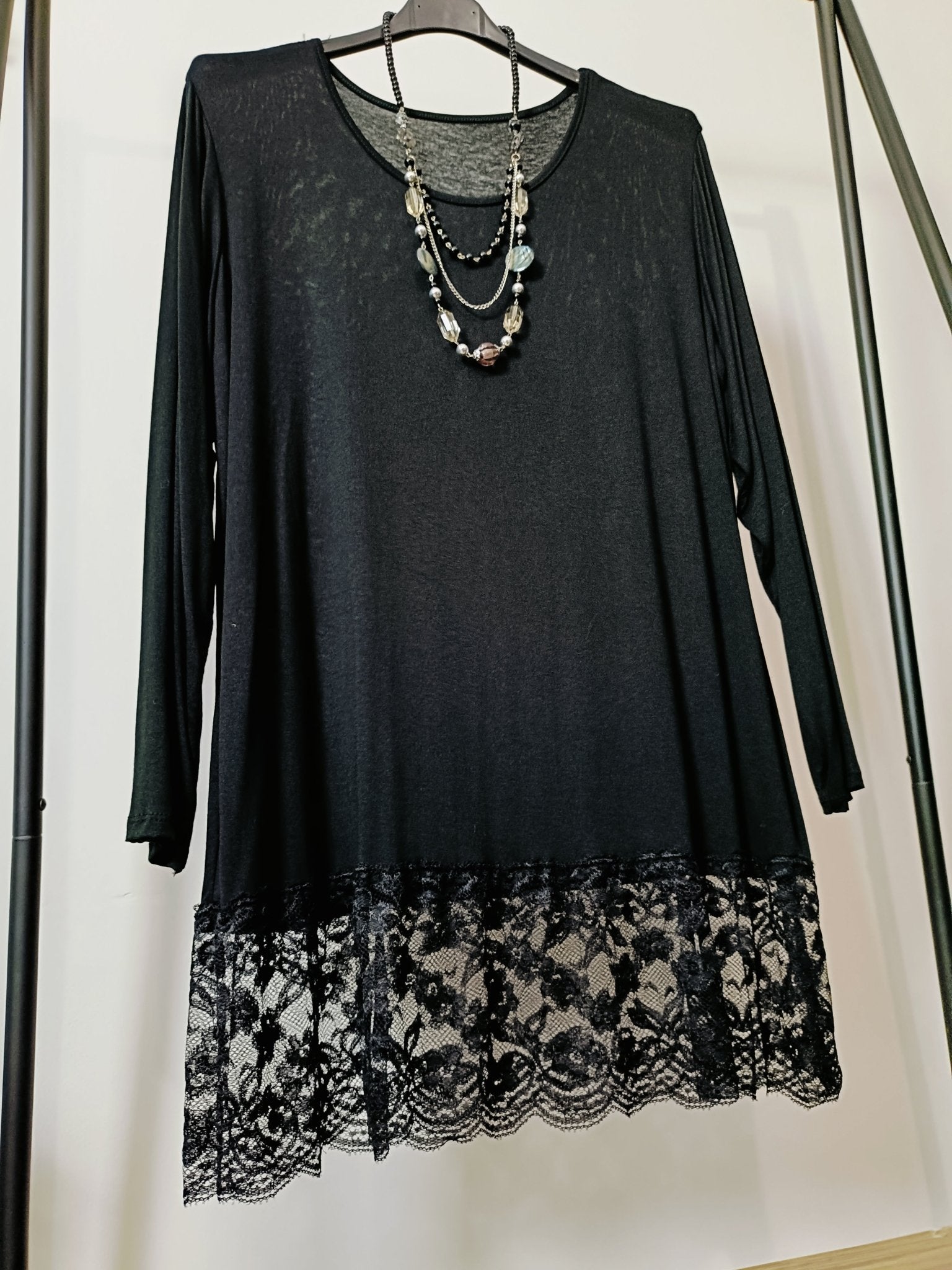 Maxi Maglia Pizzo manica lunga - Prima Fila Moda Curvy