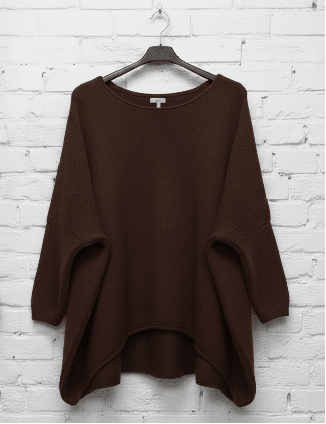 Maxi maglione taglio concavo donna curvy - Prima Fila Moda Curvy