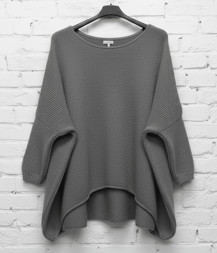 Maxi maglione taglio concavo donna curvy - Prima Fila Moda Curvy