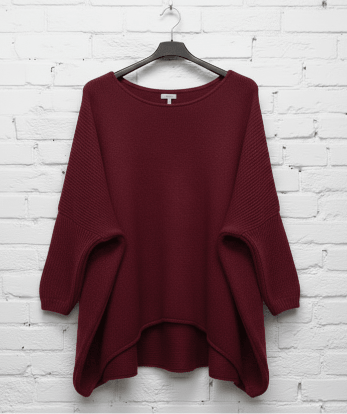 Maxi maglione taglio concavo donna curvy - Prima Fila Moda Curvy