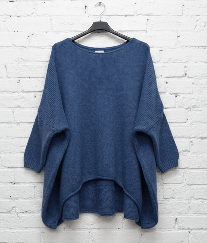 Maxi maglione taglio concavo donna curvy - Prima Fila Moda Curvy