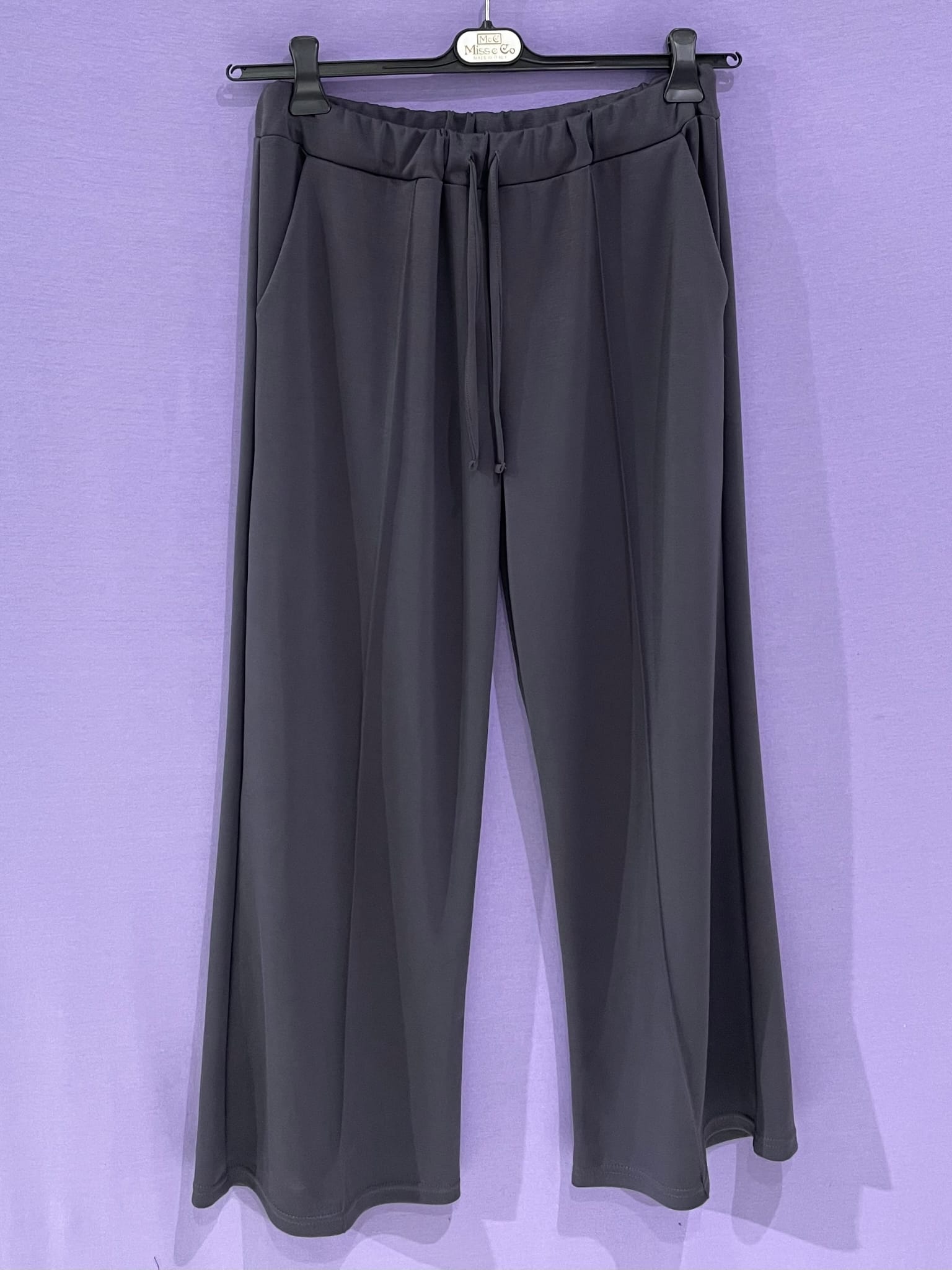 Maxi pantalone laccio elasticizzato curvy - Prima Fila Moda Curvy
