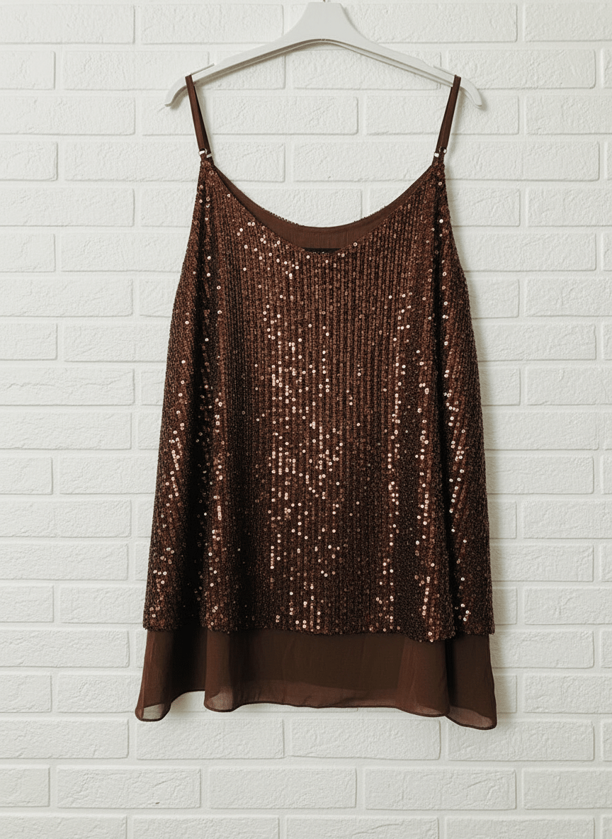 Maxi top paillettes sbrilluccico curvy - Prima Fila Moda Curvy