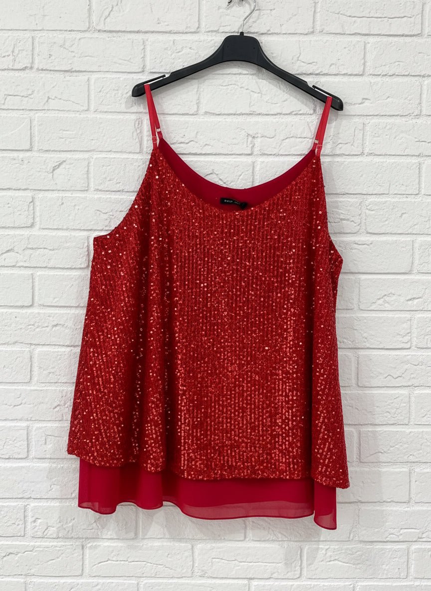 Maxi top paillettes sbrilluccico curvy - Prima Fila Moda Curvy