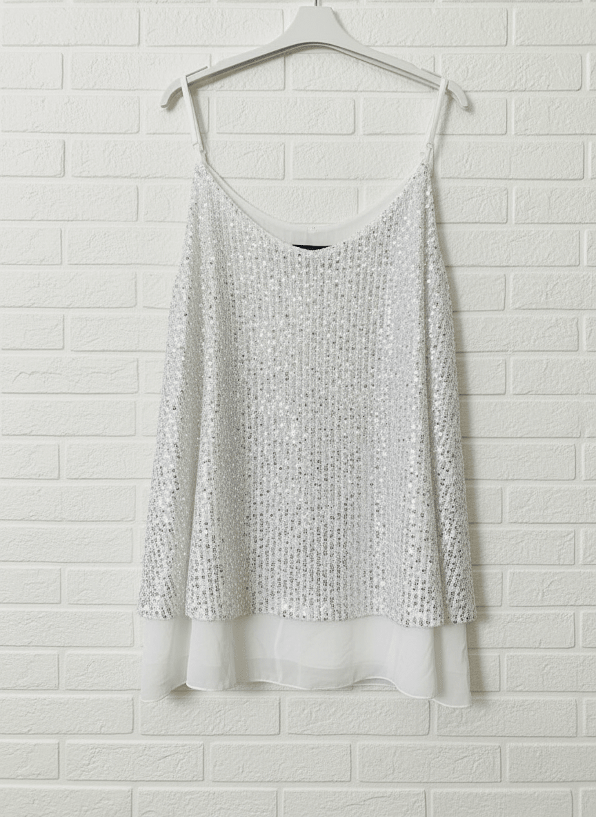 Maxi top paillettes sbrilluccico curvy - Prima Fila Moda Curvy
