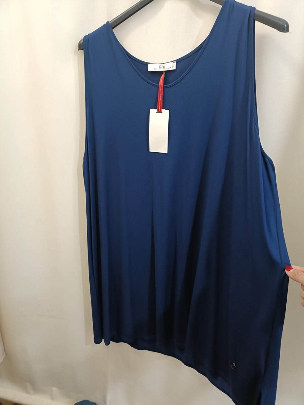Maxi top viscosa elasticizzata curvy - Alberto Cacciari taglie comode