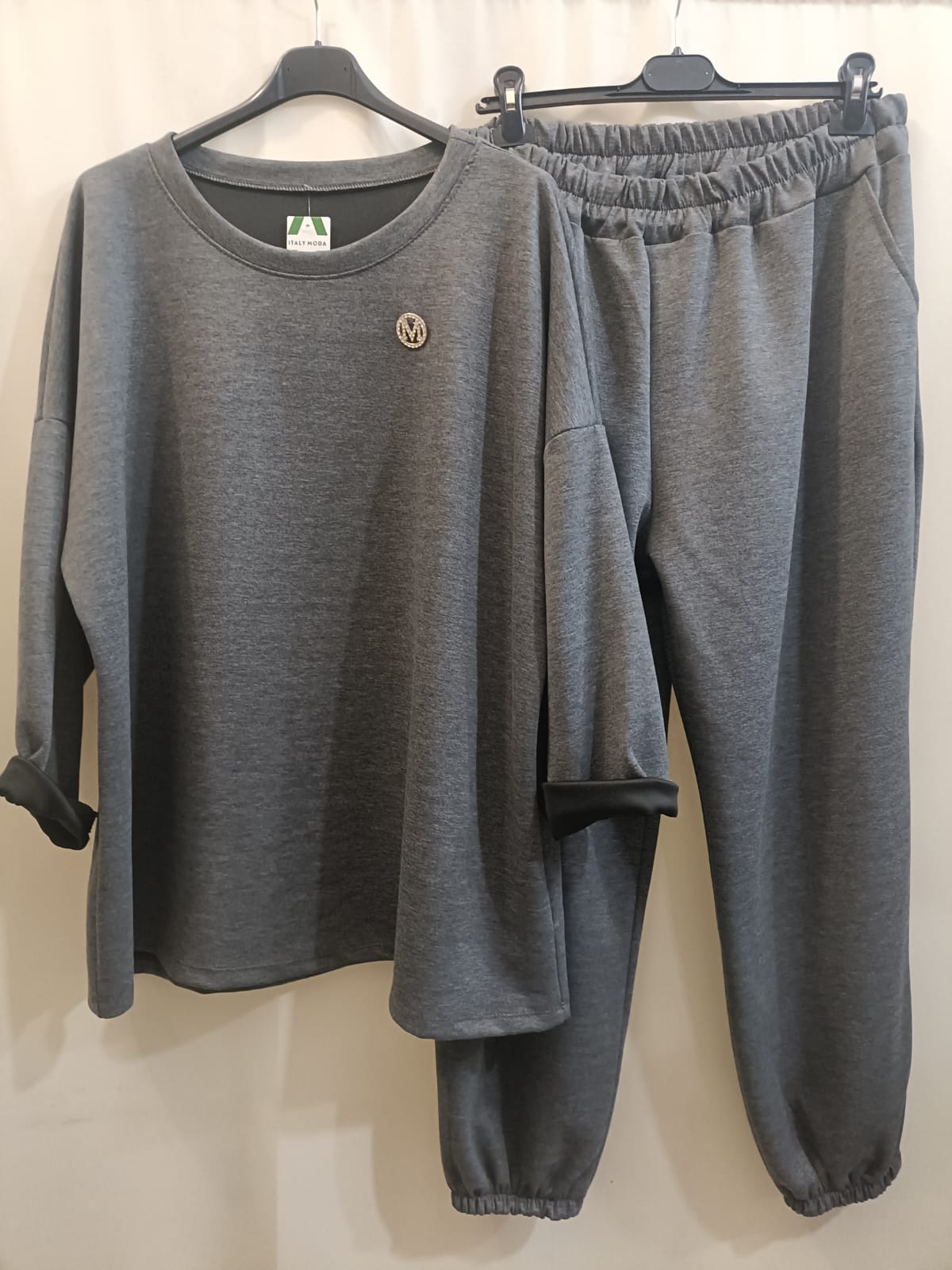 Maxi tuta con dettaglio luminoso curvy - Prima Fila Moda Curvy
