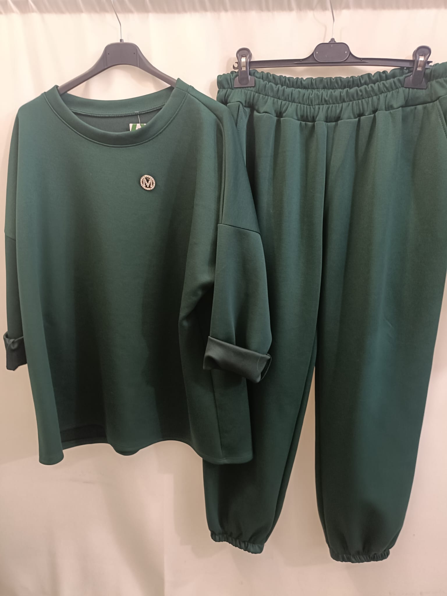 Maxi tuta con dettaglio luminoso curvy - Prima Fila Moda Curvy