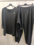 Maxi tuta con dettaglio luminoso curvy - Prima Fila Moda Curvy