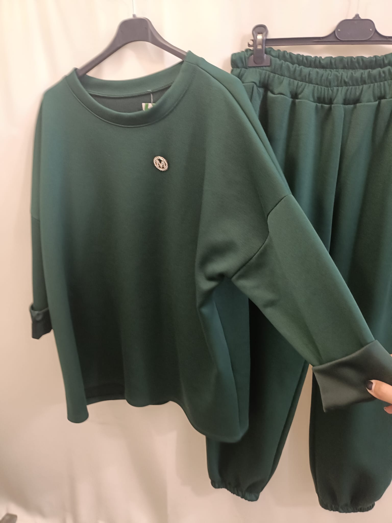 Maxi tuta con dettaglio luminoso curvy - Prima Fila Moda Curvy
