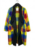 Maxi cappotto lana cotta fantasia tasconi curvy