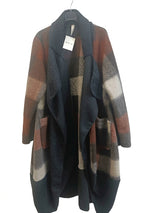 Maxi cappotto lana cotta fantasia curvy