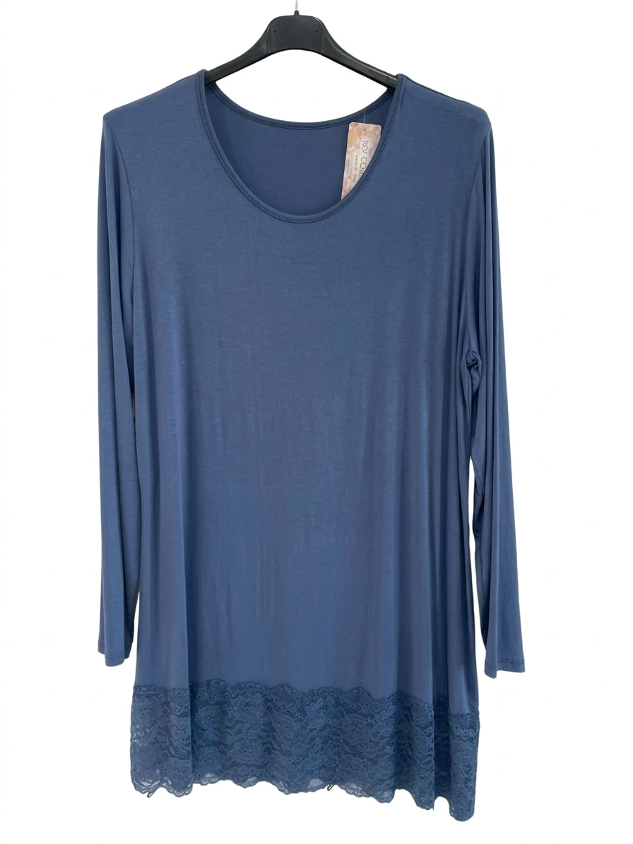 Maxi Maglia Pizzo manica lunga cuvry