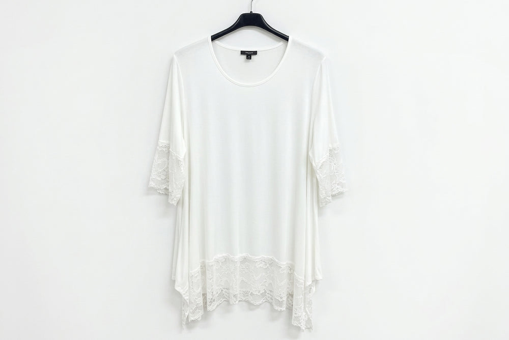 Maxi maglia doppio pizzo curvy