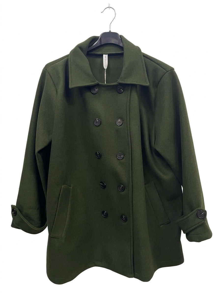Maxi cappotto doppio petto curvy