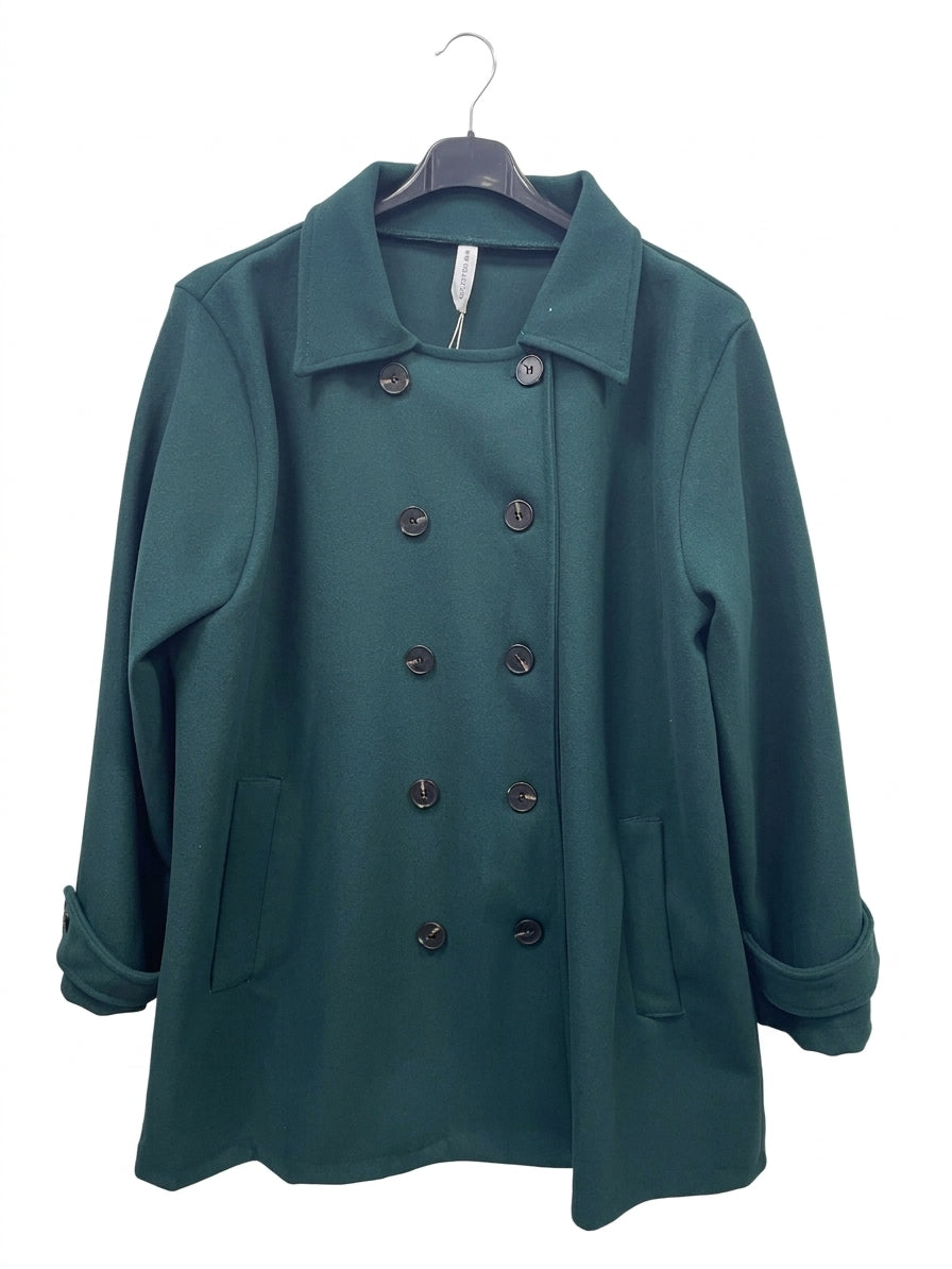 Maxi cappotto doppio petto curvy
